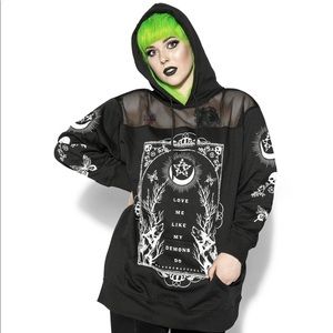Black Craft long mesh hoodie